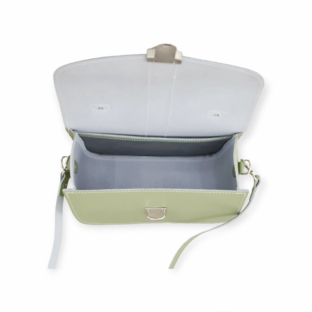 Olympia Handmade Leather Bag - Sage Green - Bascora