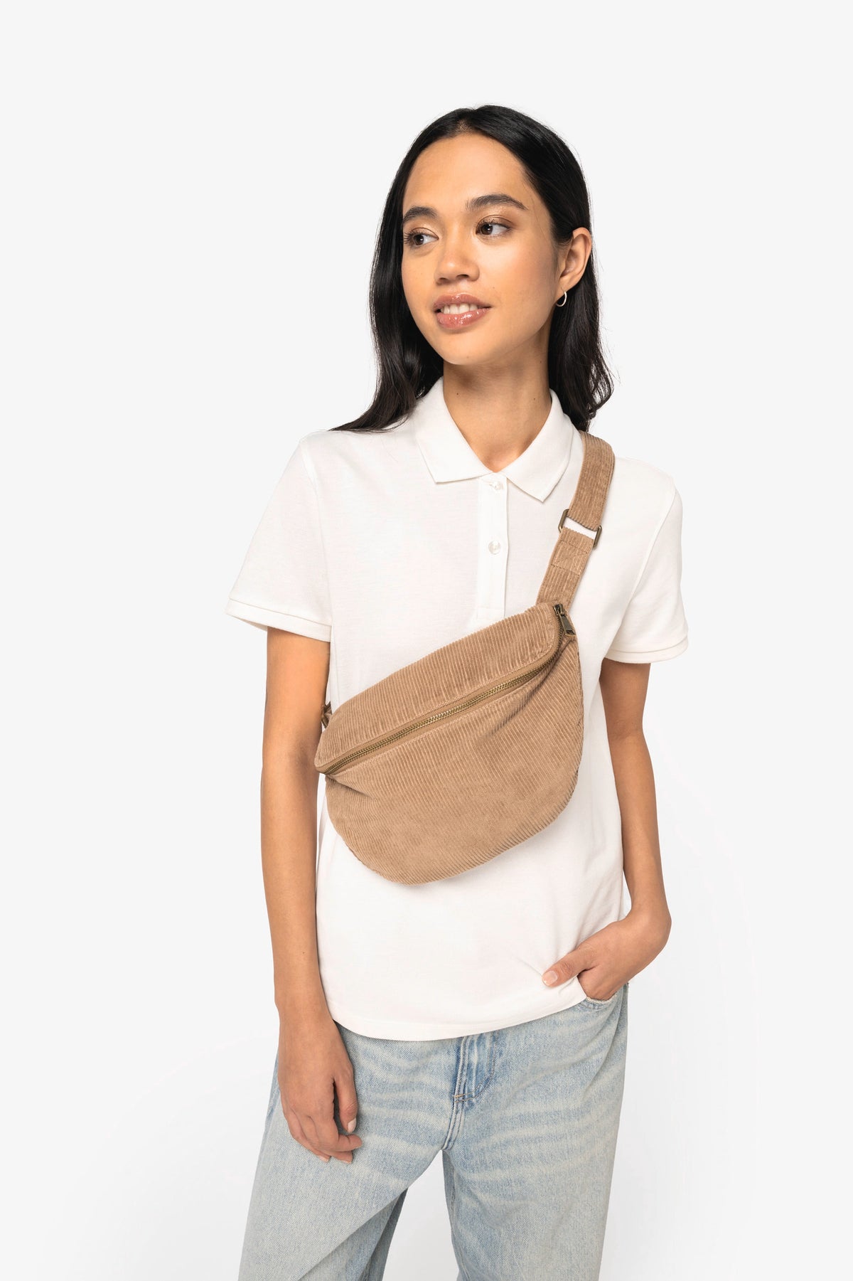 Organic Corduroy Faded Waist Bag - Bascora