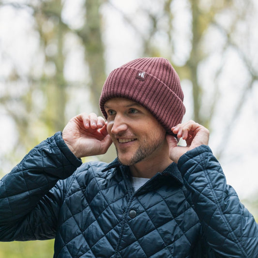 Organic Cotton Beanie – Burgundy - Bascora