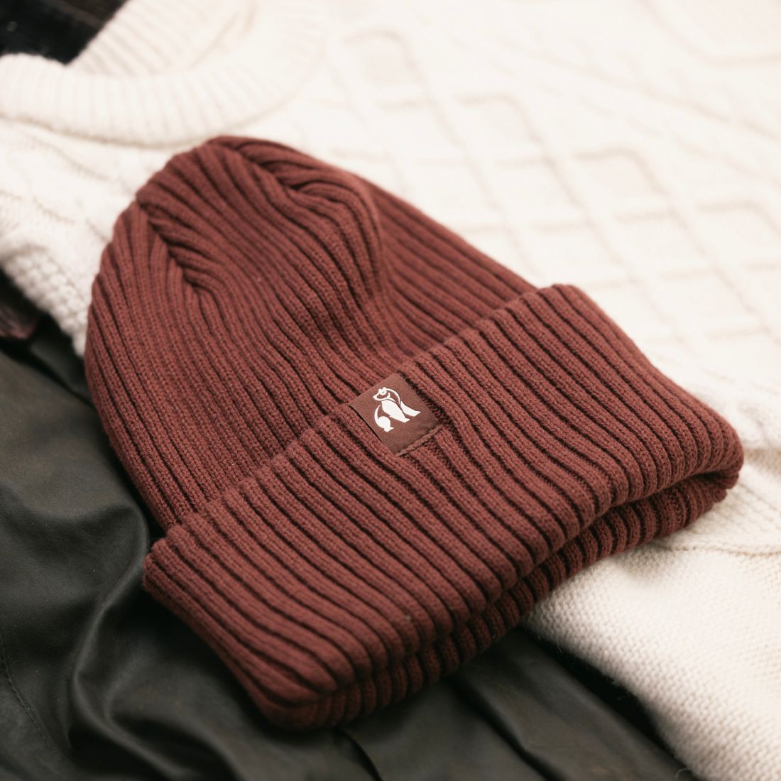 Organic Cotton Beanie – Burgundy - Bascora