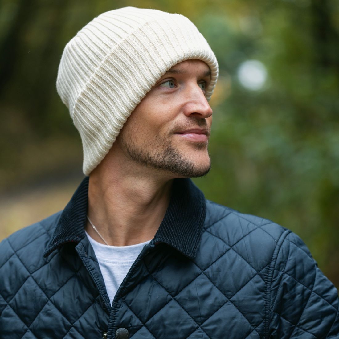 Organic Cotton Beanie – Cream - Bascora