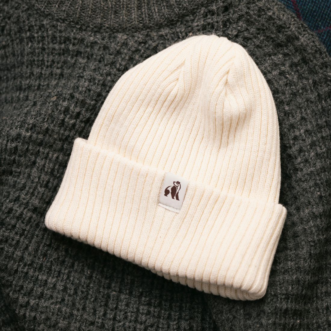 Organic Cotton Beanie – Cream - Bascora