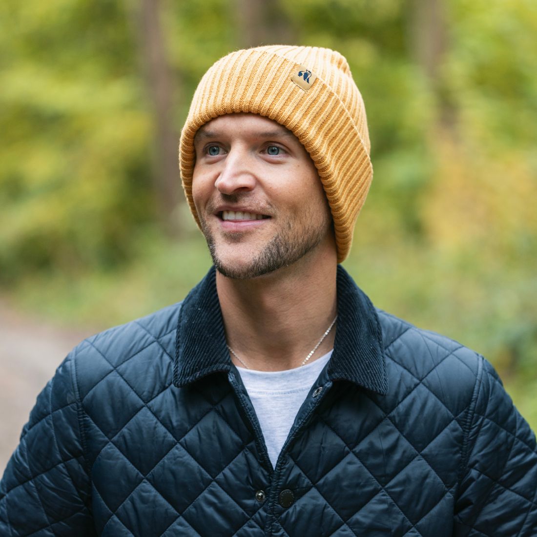 Organic Cotton Beanie – Mustard - Bascora