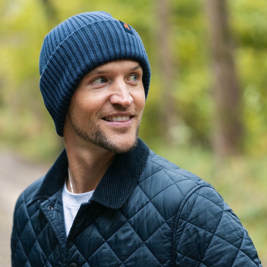 Organic Cotton Beanie – Navy - Bascora