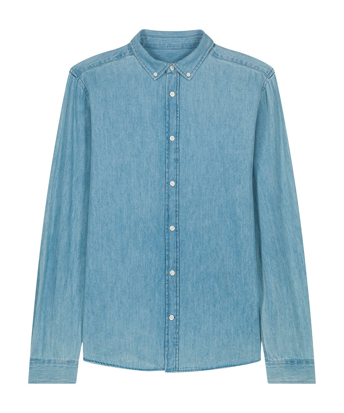 Organic Cotton Long Sleeve Denim Shirt: Mens - Bascora