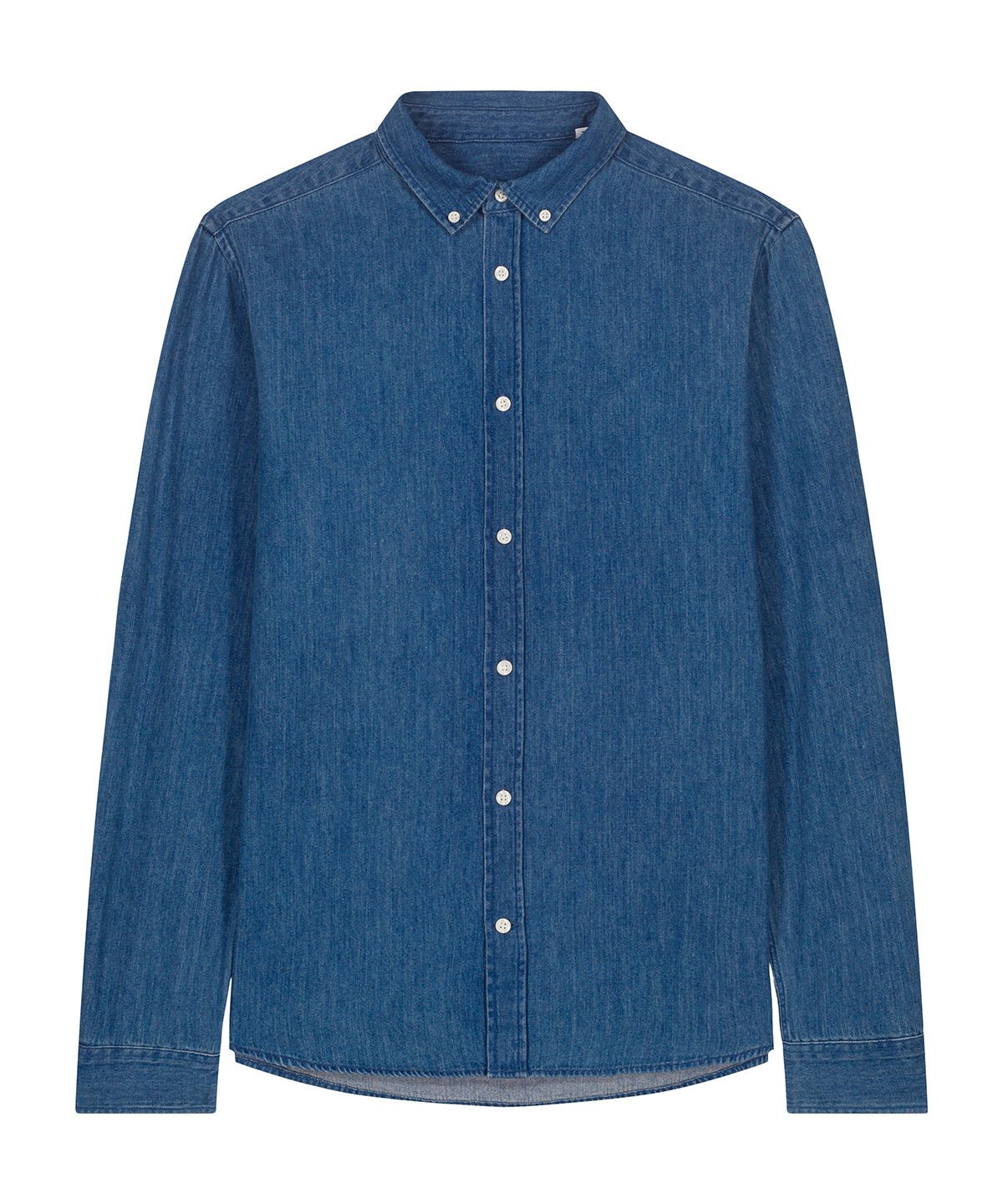 Organic Cotton Long Sleeve Denim Shirt: Mens - Bascora