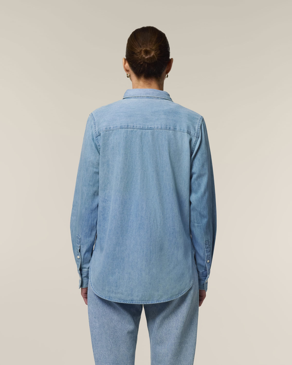 Organic Cotton Long Sleeve Denim Shirt – Women's - Bascora