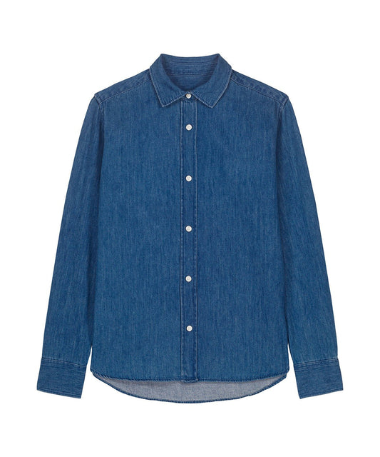 Organic Cotton Long Sleeve Denim Shirt – Women's - Bascora
