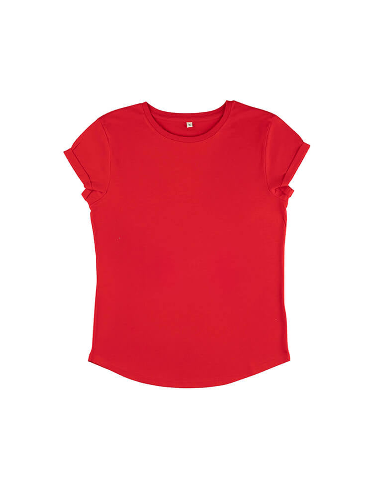 Organic Cotton Rolled Sleeve T-shirt – Women's - Bascora