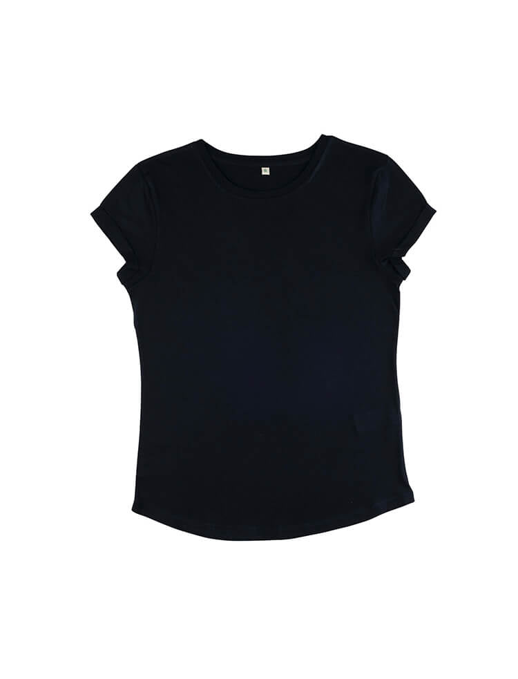 Organic Cotton Rolled Sleeve T-shirt – Women's - Bascora