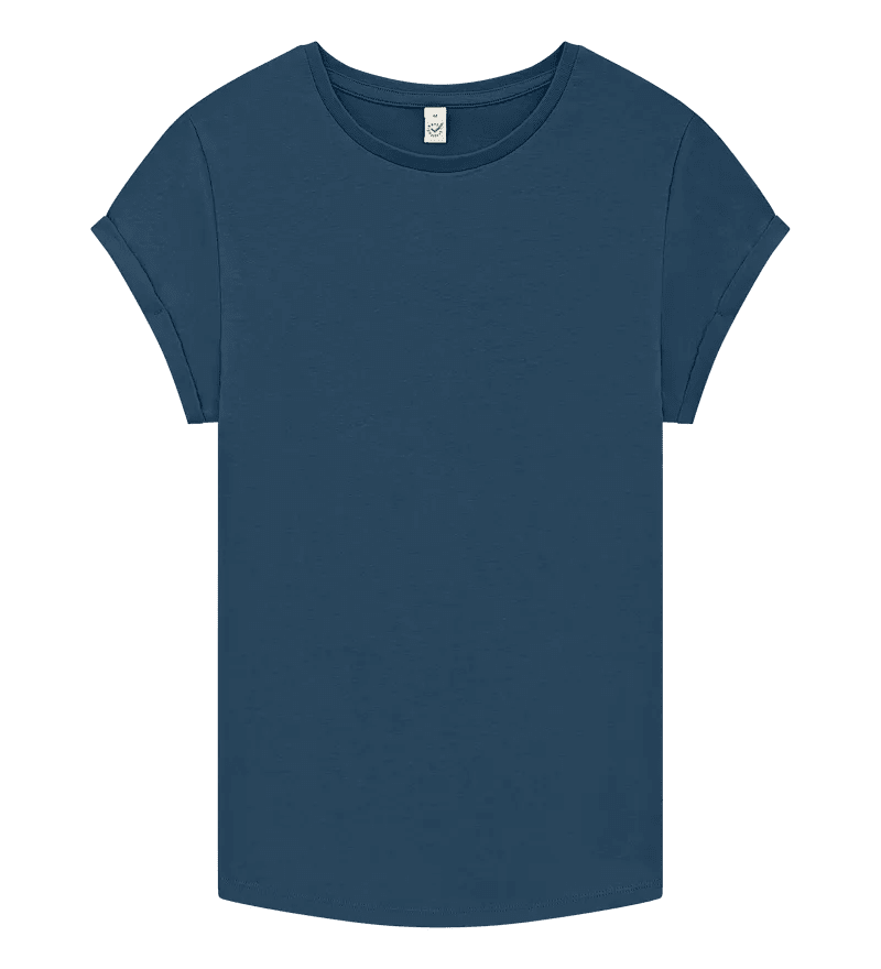 Organic Cotton Rolled Sleeve T-shirt | Bascora