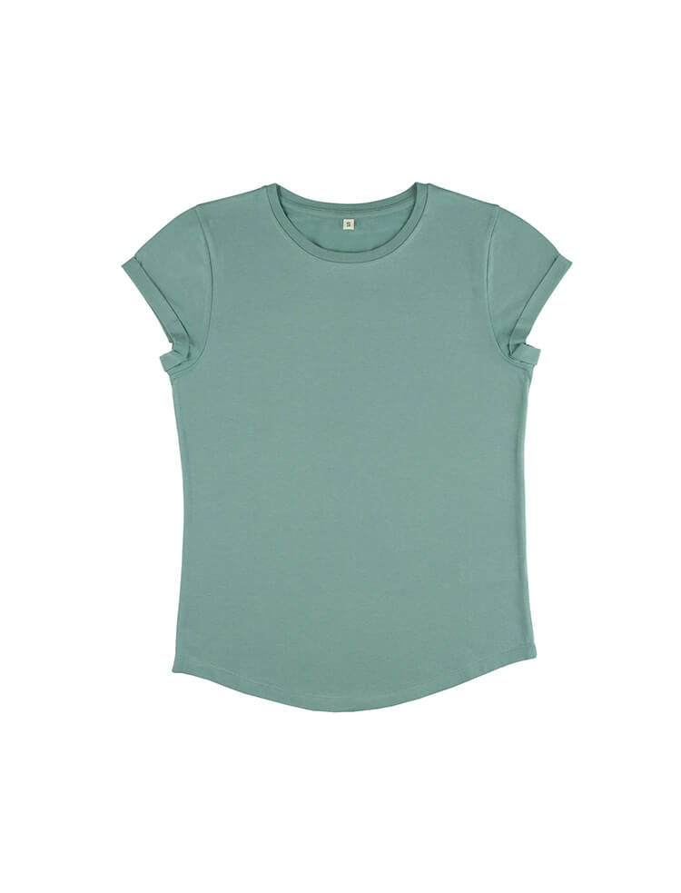 Organic Cotton Rolled Sleeve T-shirt | Bascora