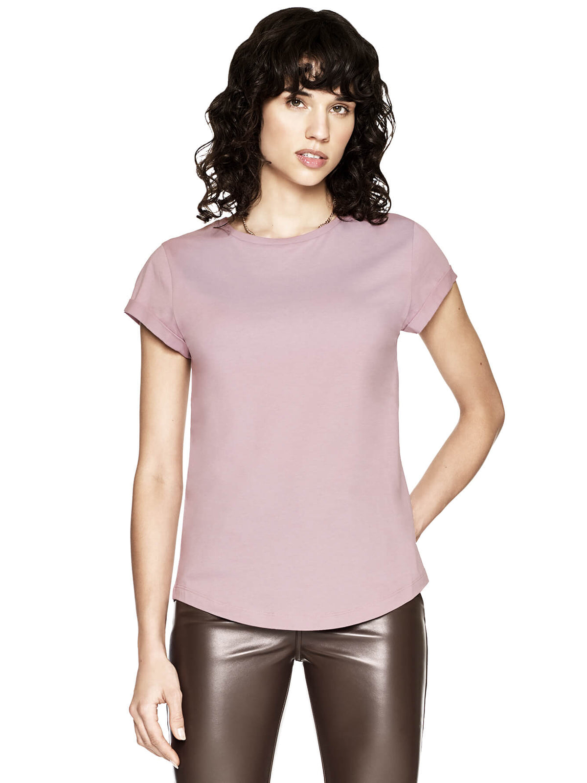 Organic Cotton Rolled Sleeve T-shirt – Women's - Bascora