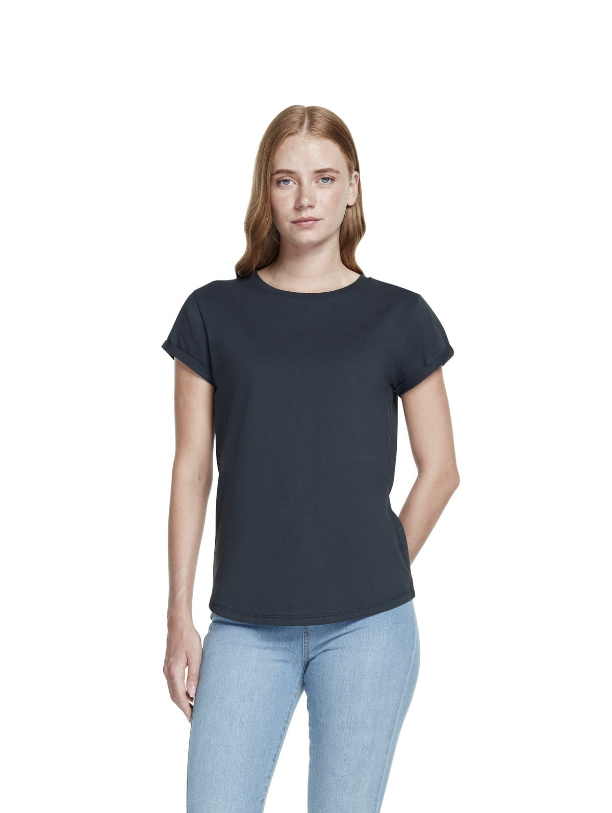 Organic Cotton Rolled Sleeve T-shirt | Bascora