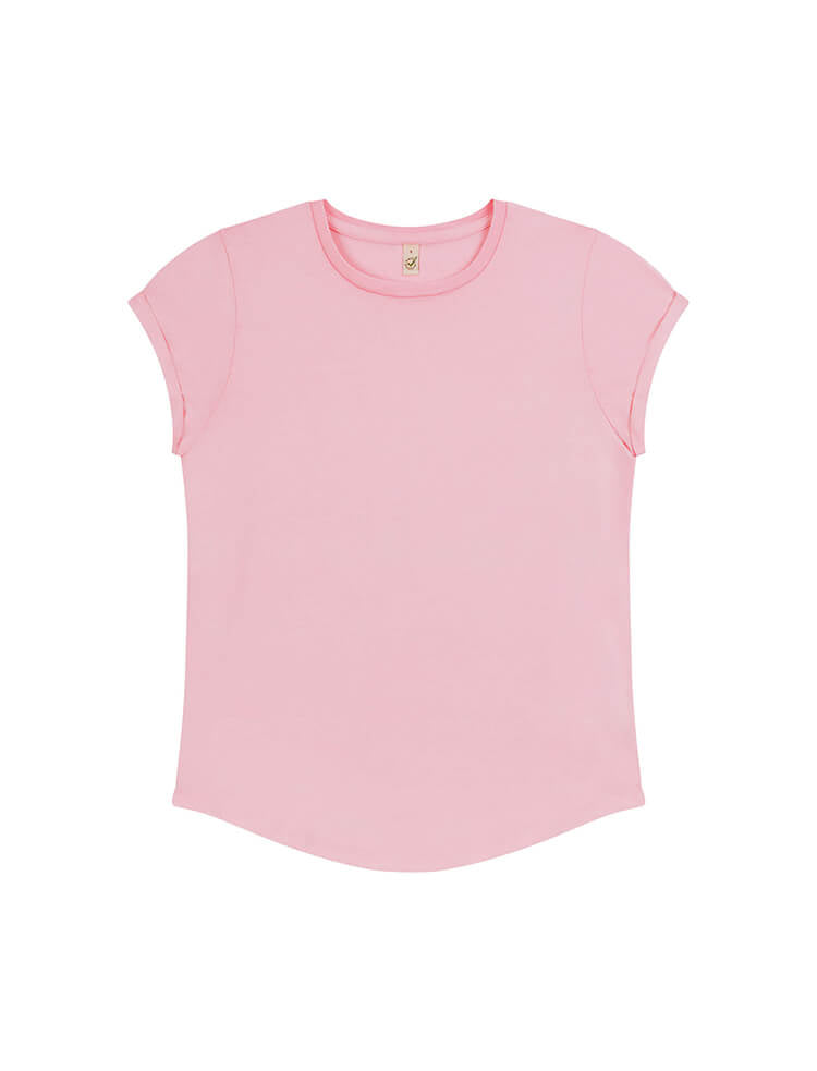 Organic Cotton Rolled Sleeve T-shirt – Women's - Bascora