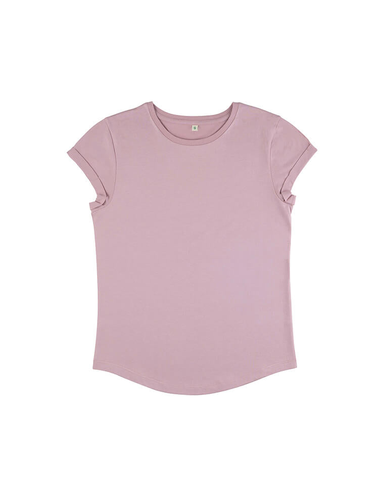 Organic Cotton Rolled Sleeve T-shirt | Bascora