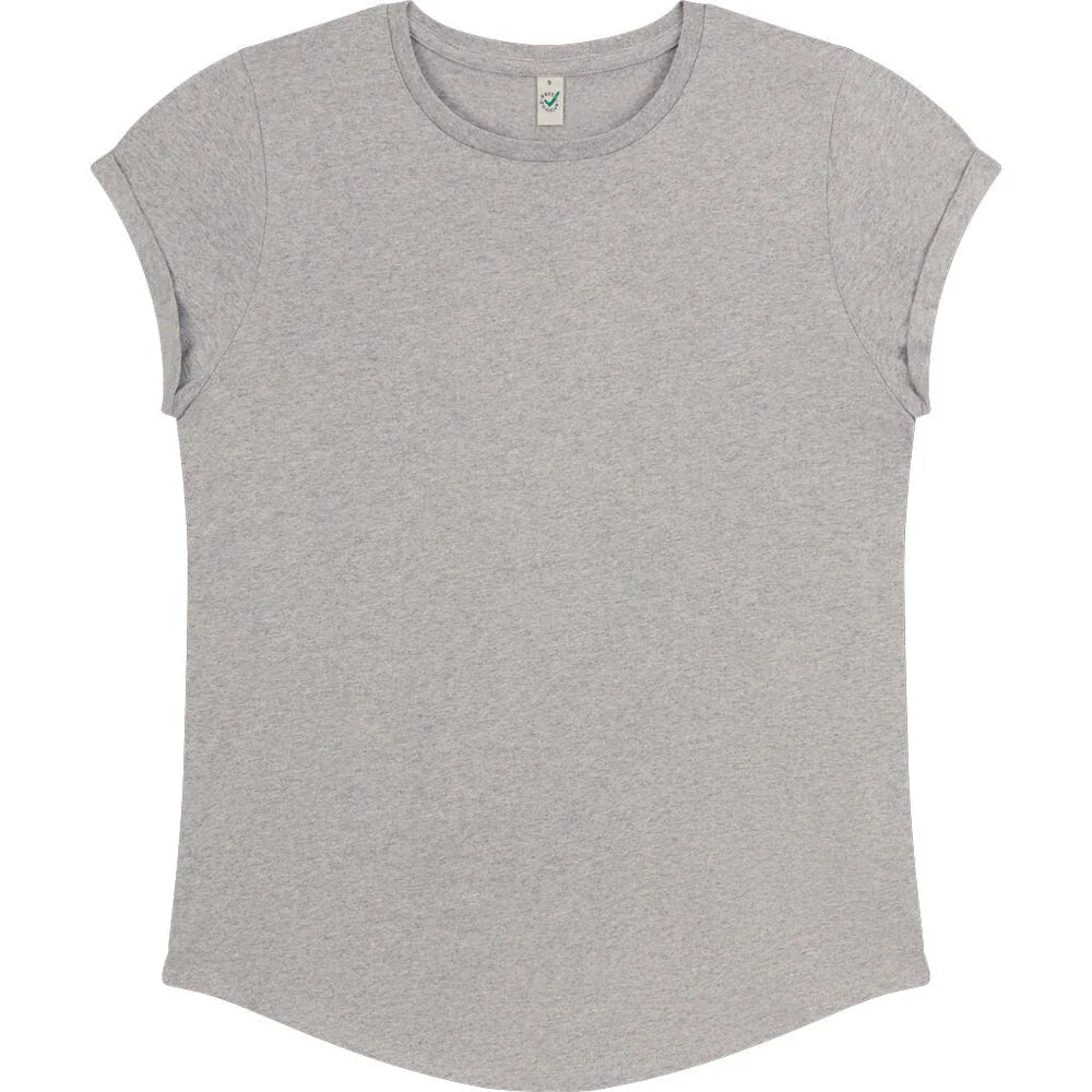 Organic Cotton Rolled Sleeve T-shirt – Women's - Bascora