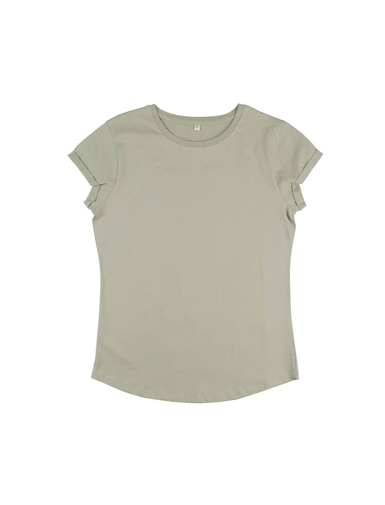 Organic Cotton Rolled Sleeve T-shirt – Women's - Bascora