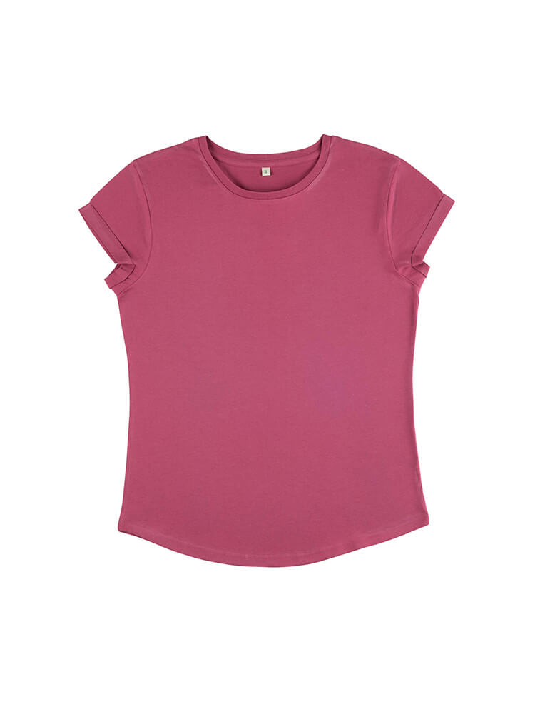 Organic Cotton Rolled Sleeve T-shirt – Women's - Bascora