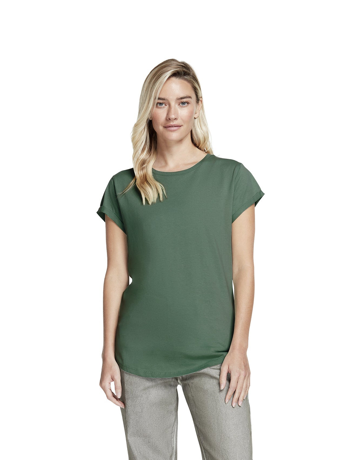 Organic Cotton Rolled Sleeve T-shirt | Bascora