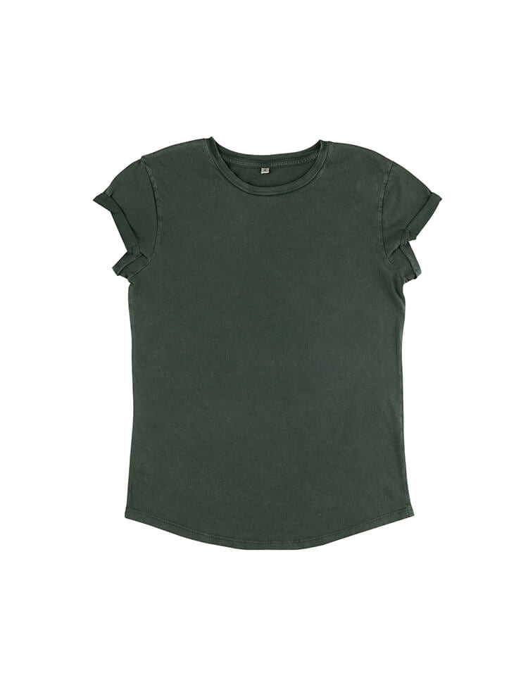 Organic Cotton Rolled Sleeve T-shirt – Women's - Bascora