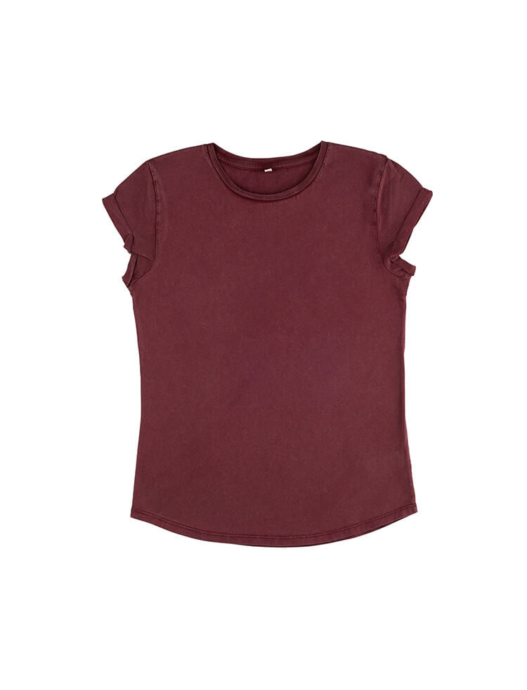 Organic Cotton Rolled Sleeve T-shirt | Bascora