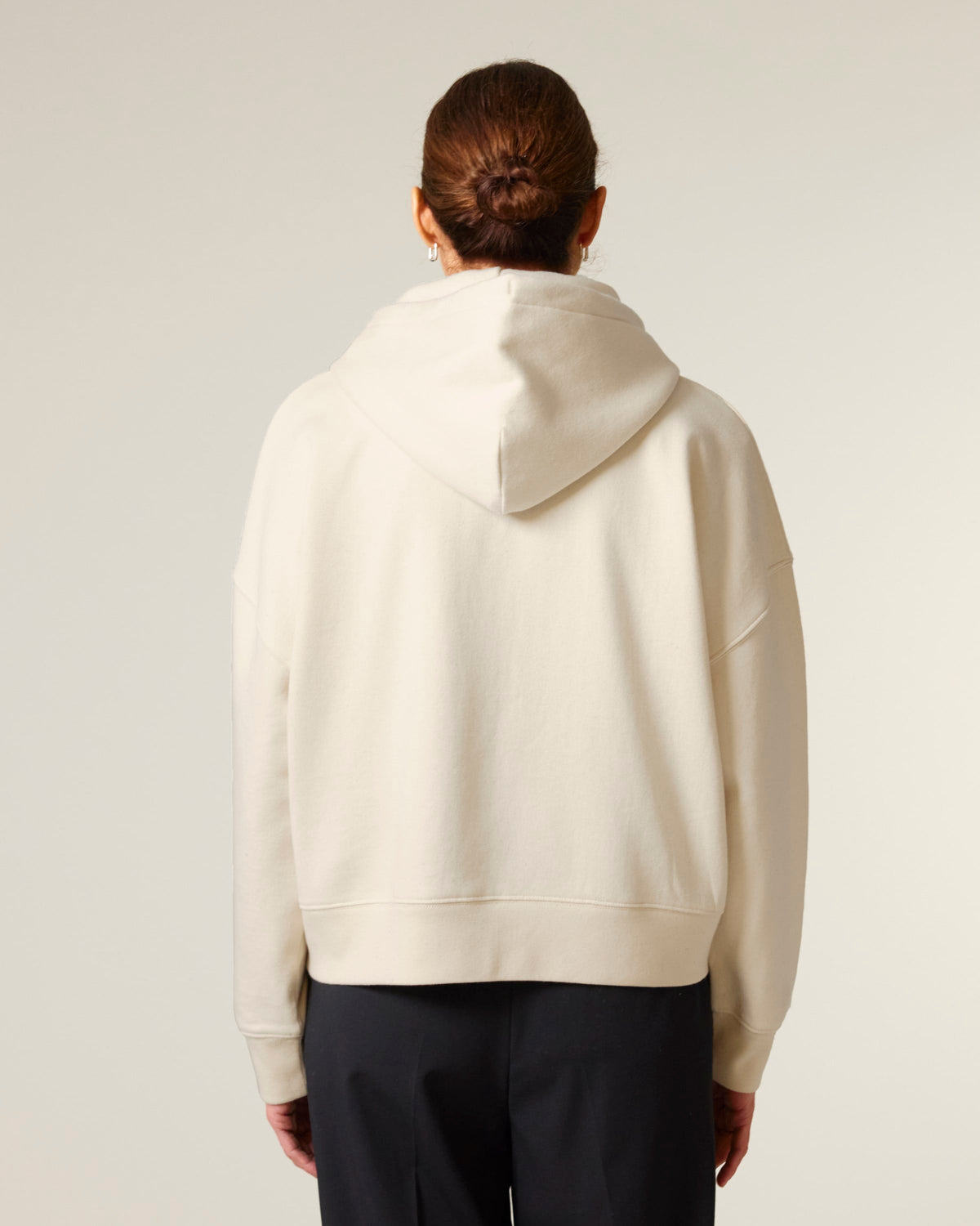 Organic Dropped Shoulder Zipped Hoodie - Womens - Bascora