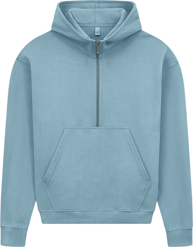 Organic Half Zip Hoodie – Womens - Bascora