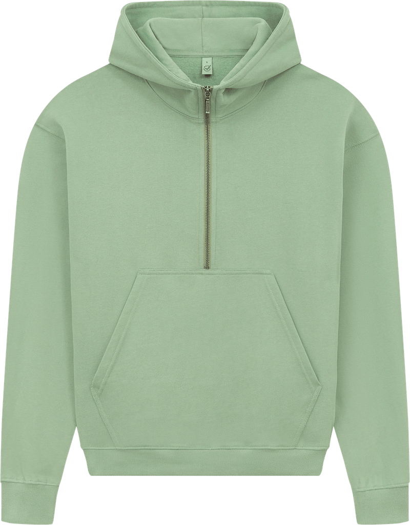 Organic Half Zip Hoodie – Womens - Bascora