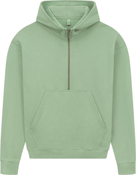 Organic Half Zip Hoodie – Womens - Bascora