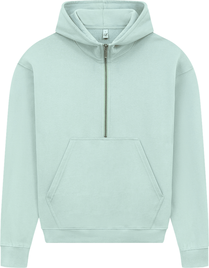 Organic Half Zip Hoodie – Womens - Bascora