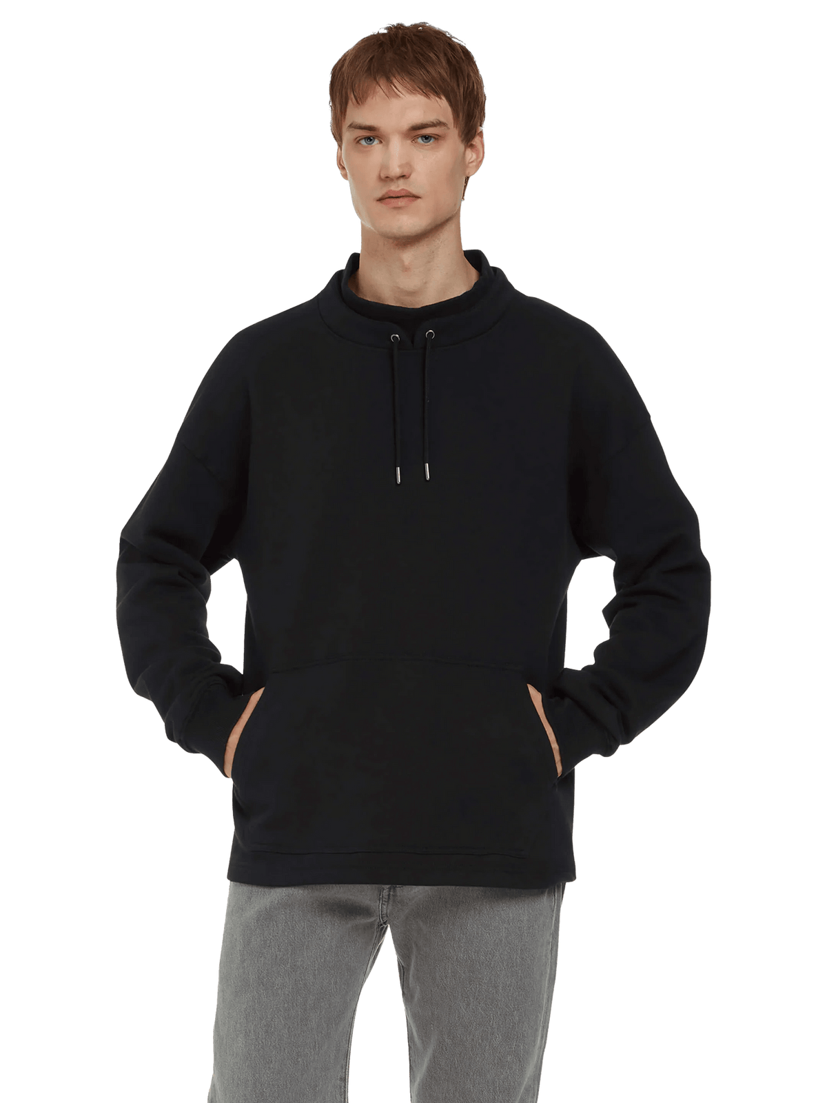 Organic Mock Neck Sweatshirt — Unisex - Bascora