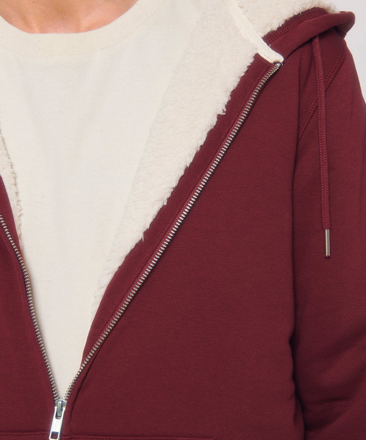 Organic Sherpa Zipped Hooded Sweatshirt – Unisex - Bascora