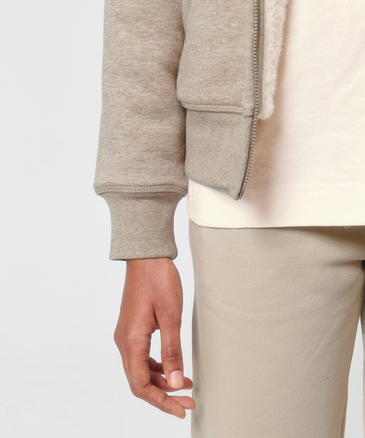 Organic Sherpa Zipped Hooded Sweatshirt – Unisex - Bascora