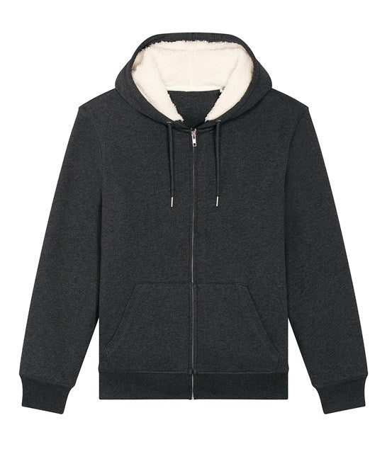 Organic Sherpa Zipped Hooded Sweatshirt – Unisex - Bascora