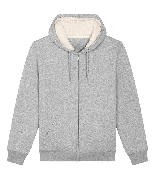 Organic Sherpa Zipped Hooded Sweatshirt – Unisex - Bascora
