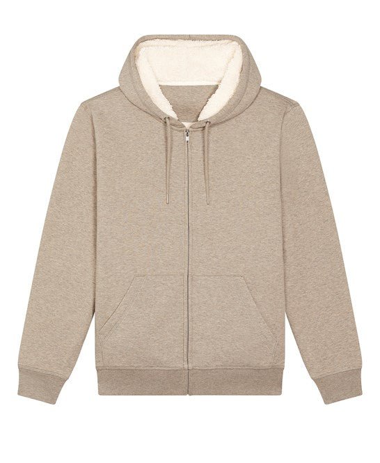 Organic Sherpa Zipped Hooded Sweatshirt – Unisex - Bascora