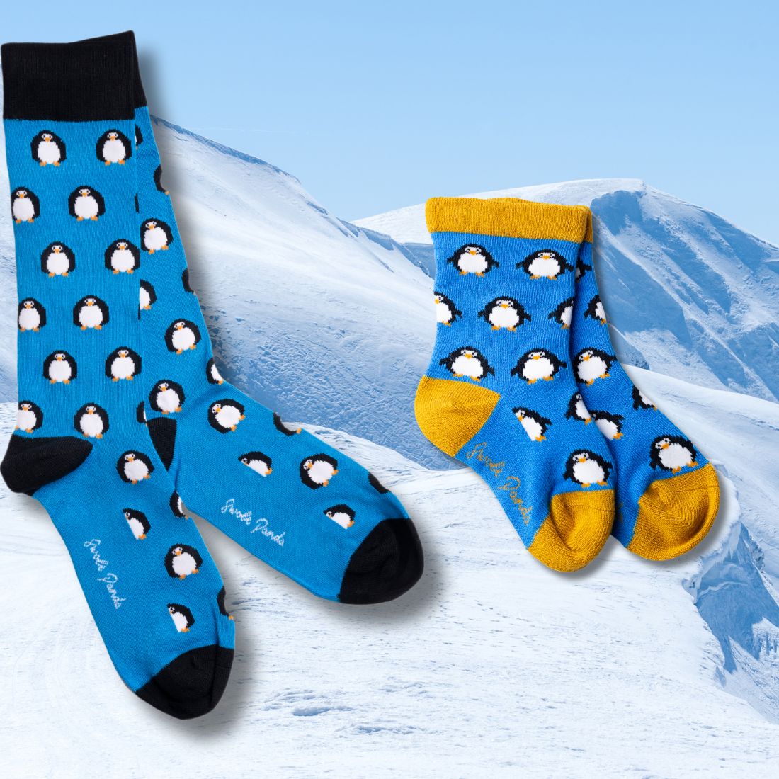 Penguin Matching Bamboo Socks – Adult & Child - Bascora