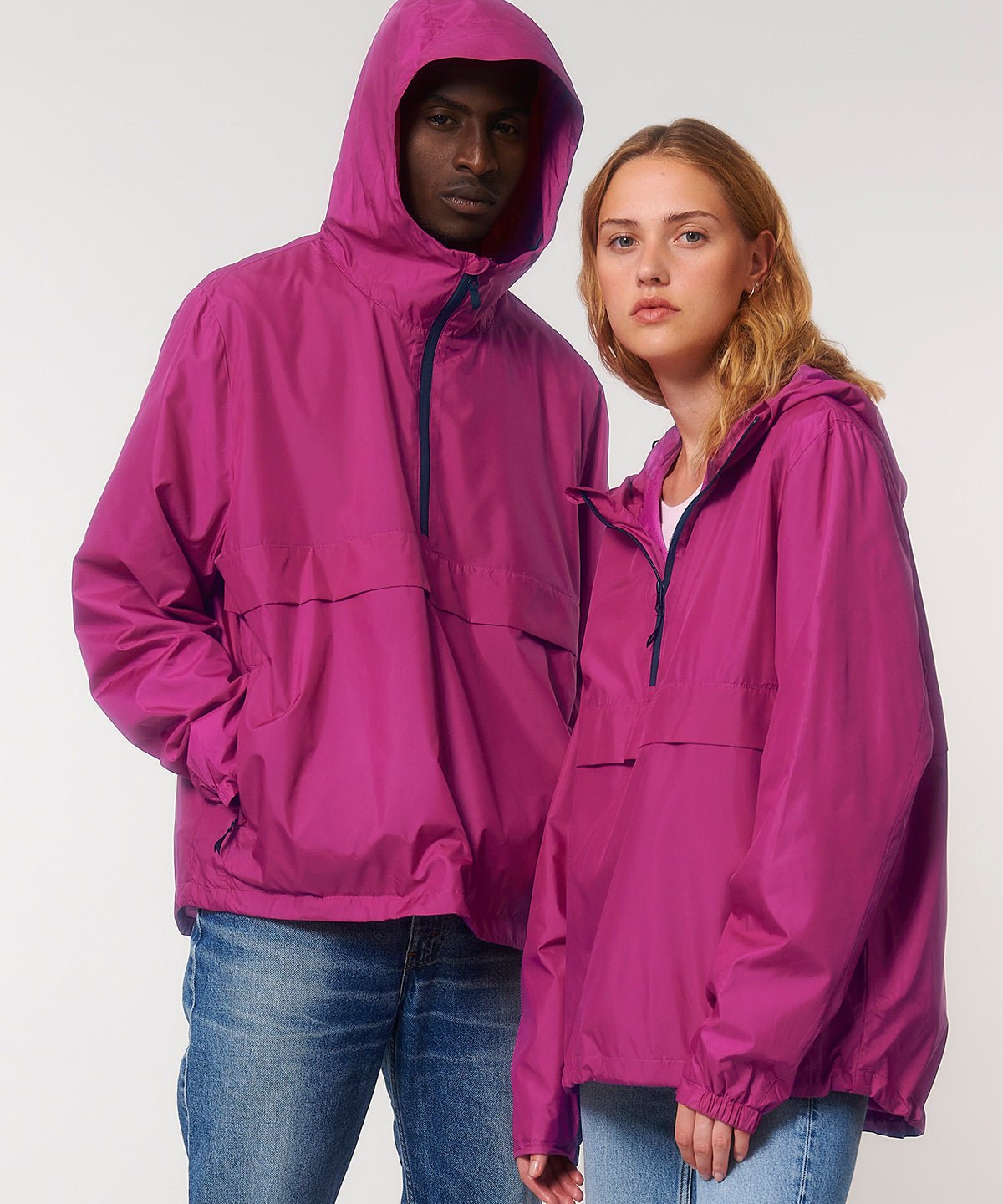 Recycled Polyester Zip Neck Anorak | Bascora