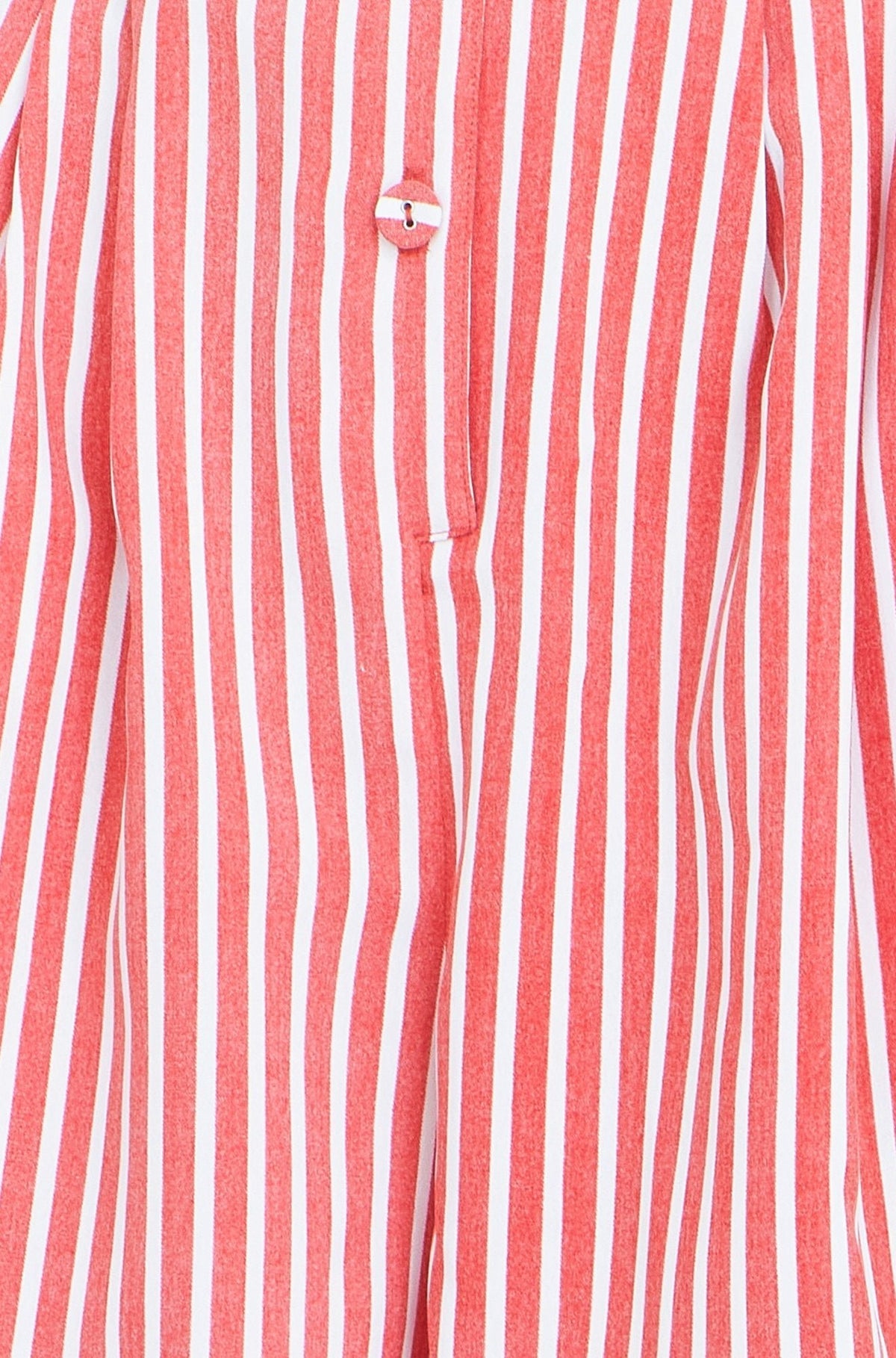 Red Stripe Retro Playsuit - Bascora