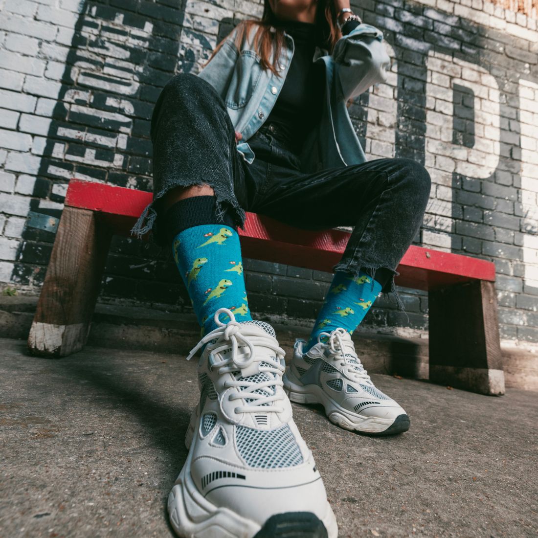 Roar Together – T-Rex Matching Bamboo Socks - Bascora