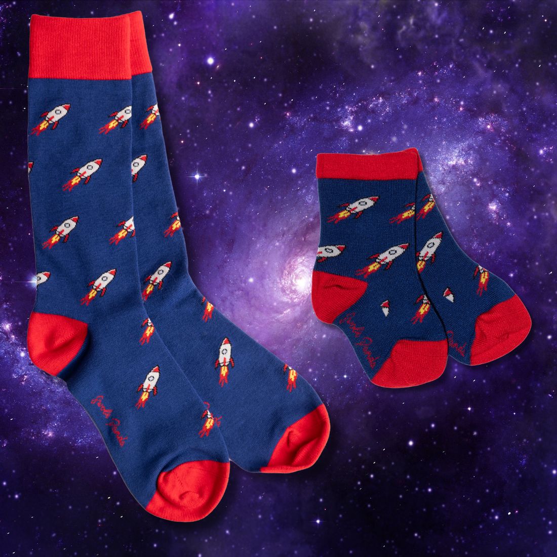 Rocket Matching Bamboo Socks – Adult & Child - Bascora