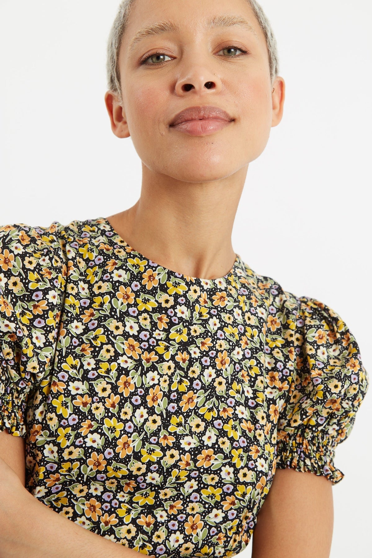 Romola Santa Fe Floral Laced Back Midi Dress - Bascora