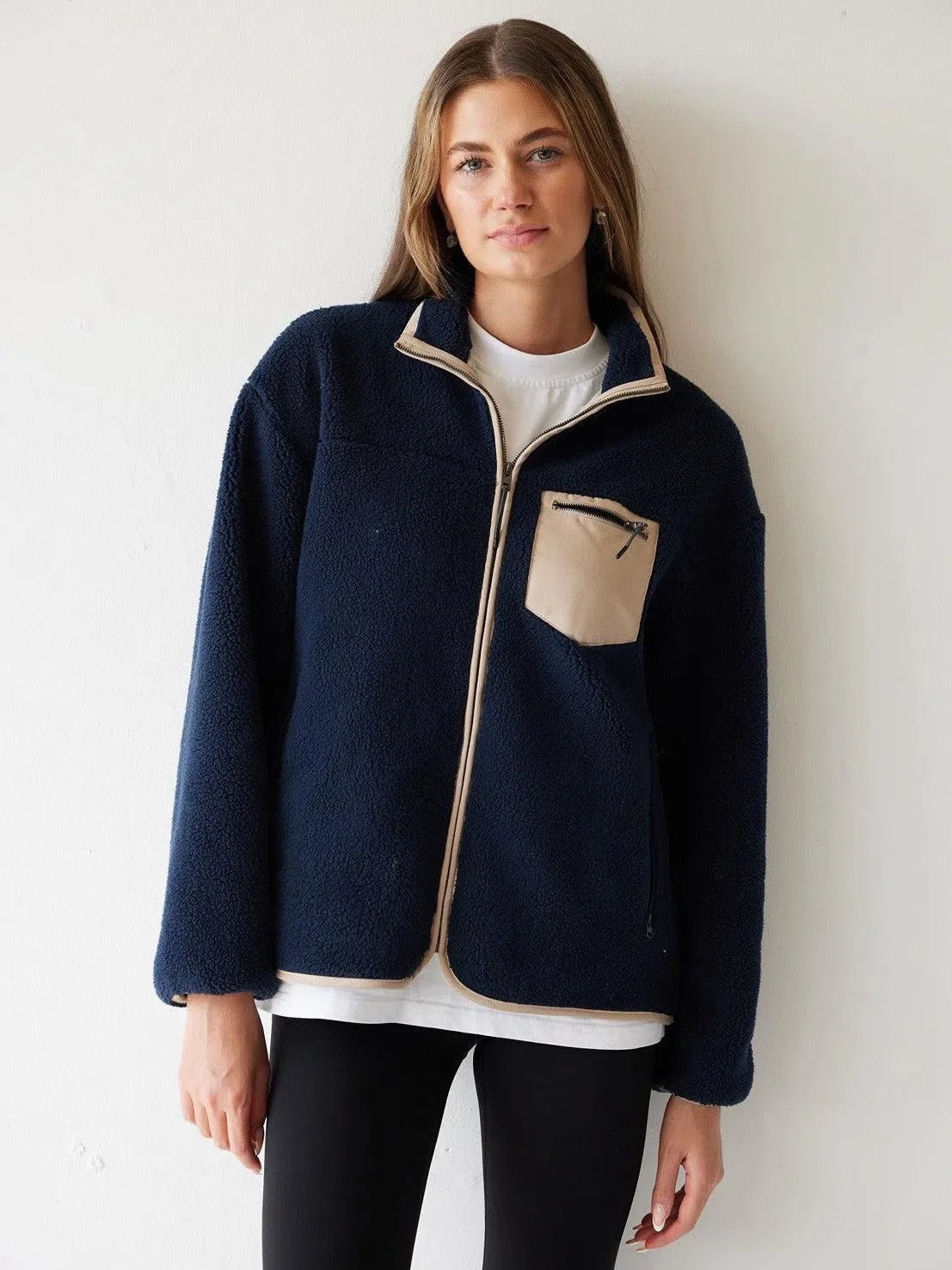 Sherpa Fleece Navy - Bascora
