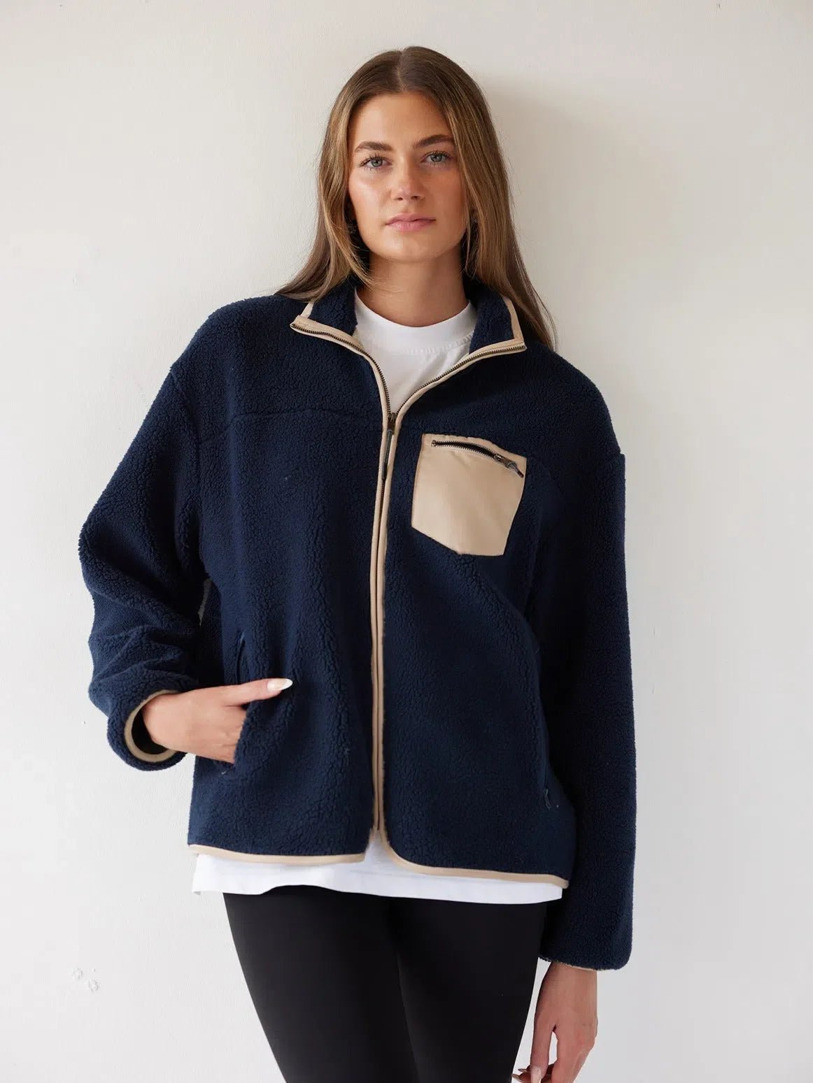 Sherpa Fleece Navy - Bascora