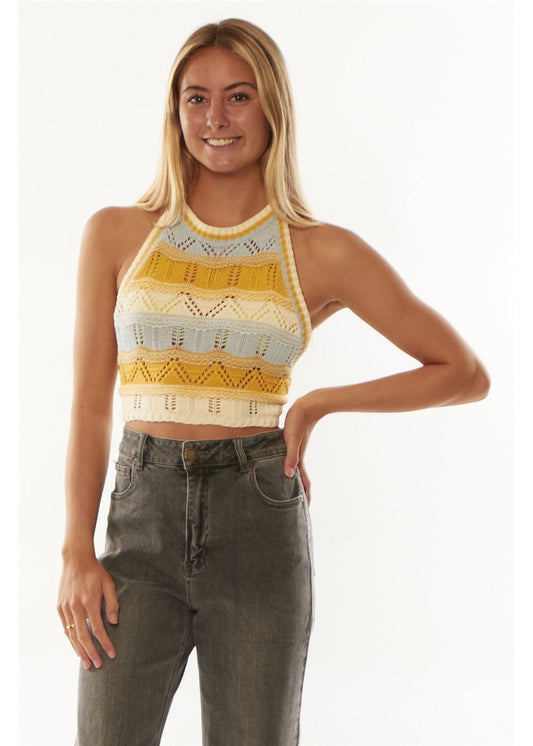 Sisstr Koa Halter Cropped Sweater - Bascora