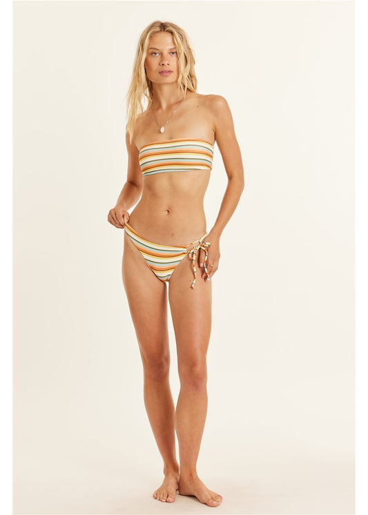 Sisstr Line Up Rib Bandeau Swim Top - Bascora