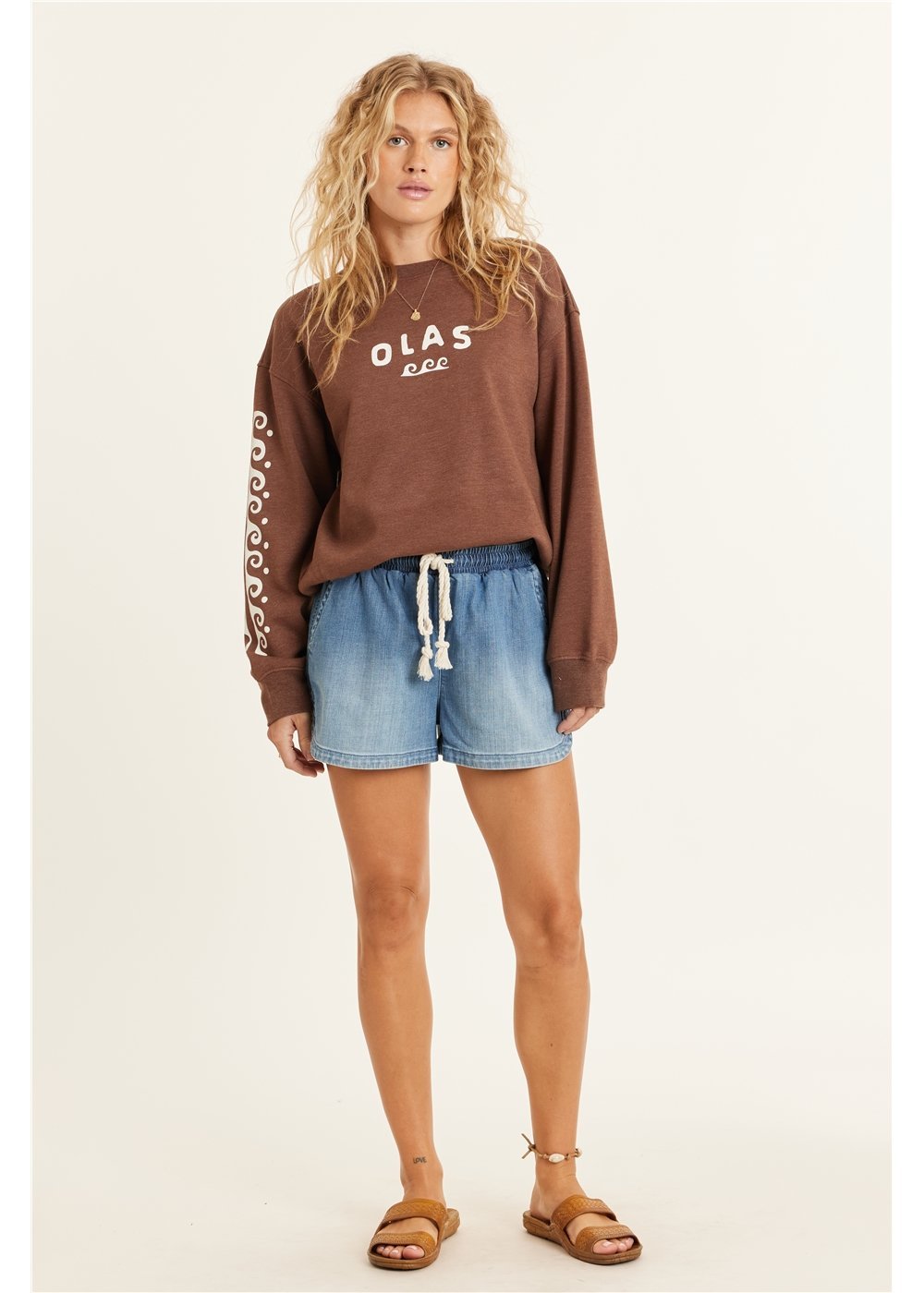 Sisstr Lucia Long Sleeve Fleece Crew - Bascora