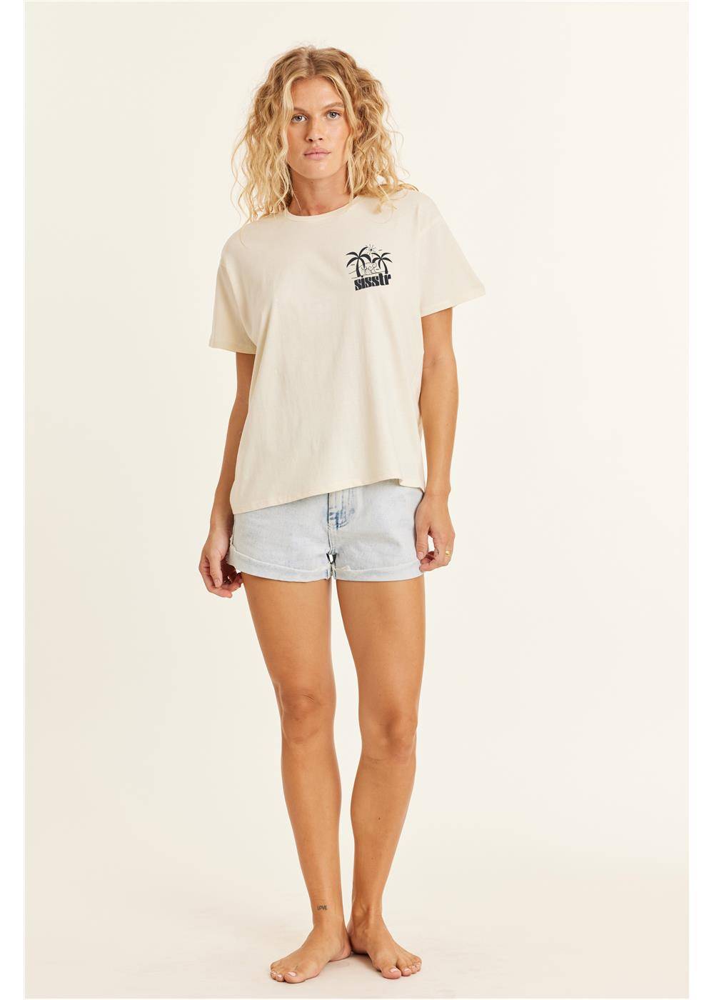 Sisstr Retro Beach Boyfriend Knit Tee - Bascora