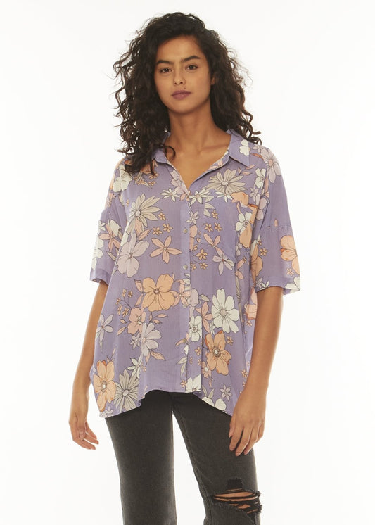 Sisstr Stay Stoked SS Woven Top - Bascora